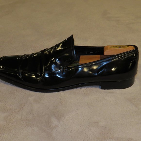 Prada Smooth Black Leather Apron Loafer Size US 13 UK 12 main image 9